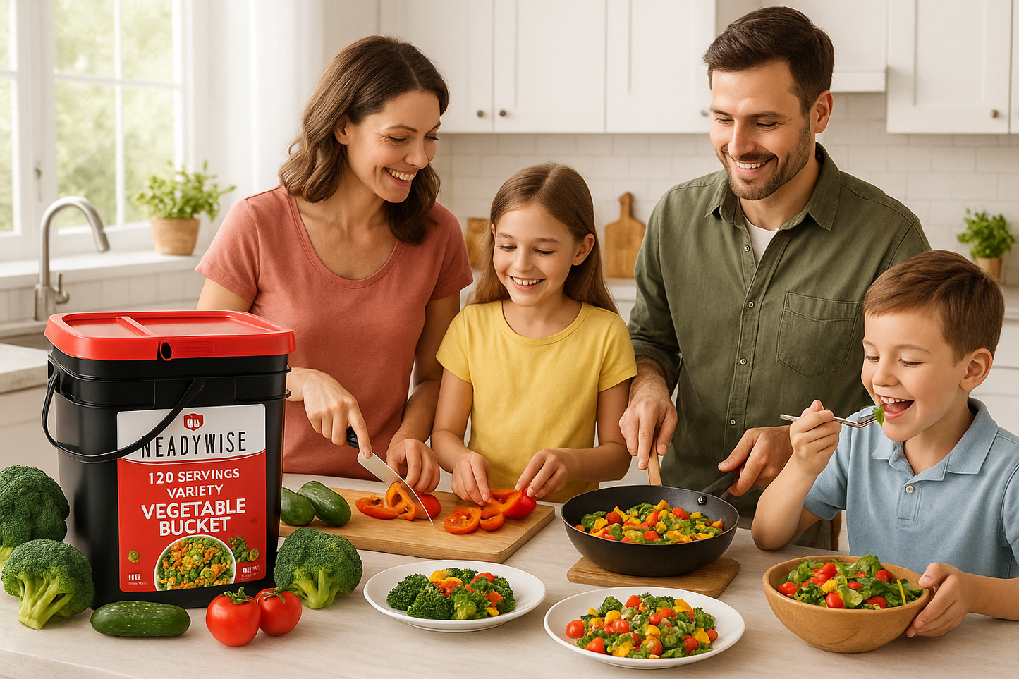 120 Serving Vegetable Bucket Family Kitchen