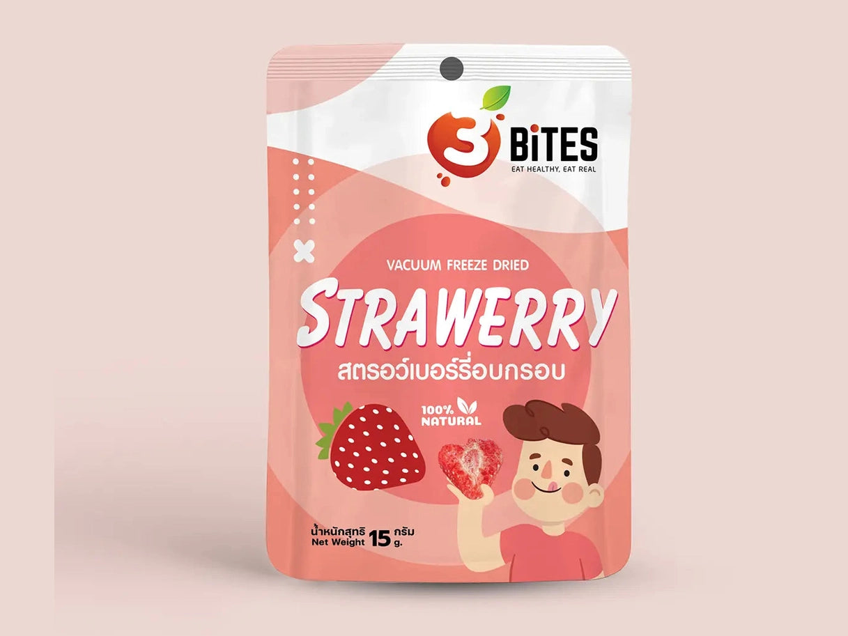 Fraises lyophilisées bio - Chips de baies sucrées et acidulées