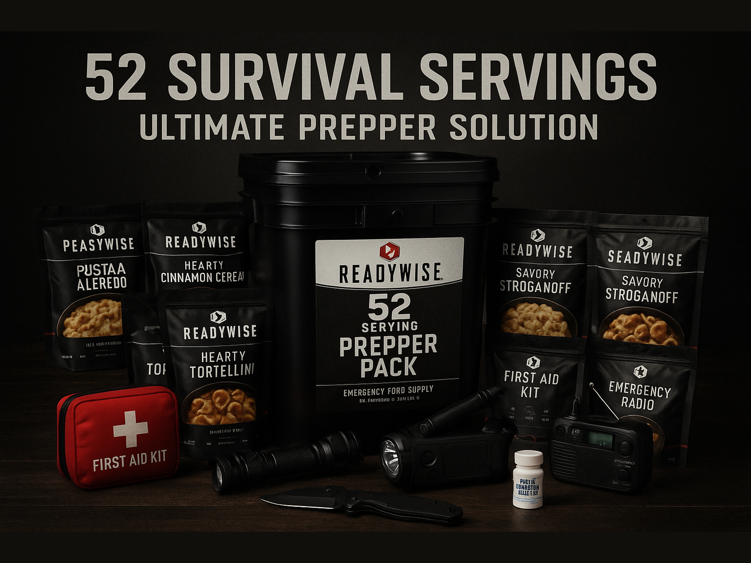 52 Serving Prepper Pack Emergency Setup
