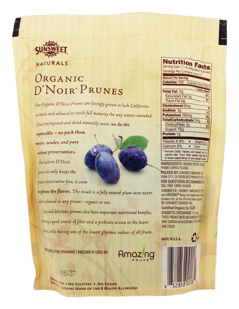 Sunsweet Naturals Prune Organic Dried Fruit (12x7Oz)-1