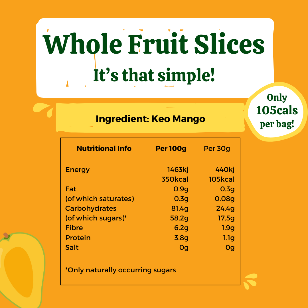 Soft Dried Keo Mango Slices (10 Bags)