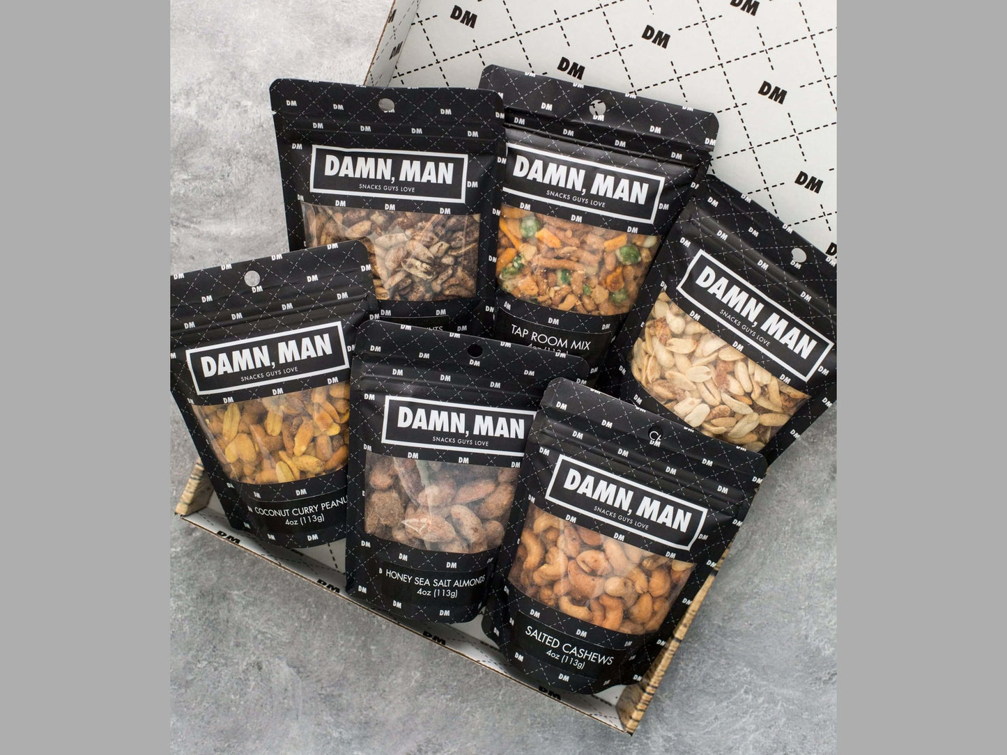 Gourmet Manly Nut Gift Box - 6 Handcrafted Snacks for Distinguished Men