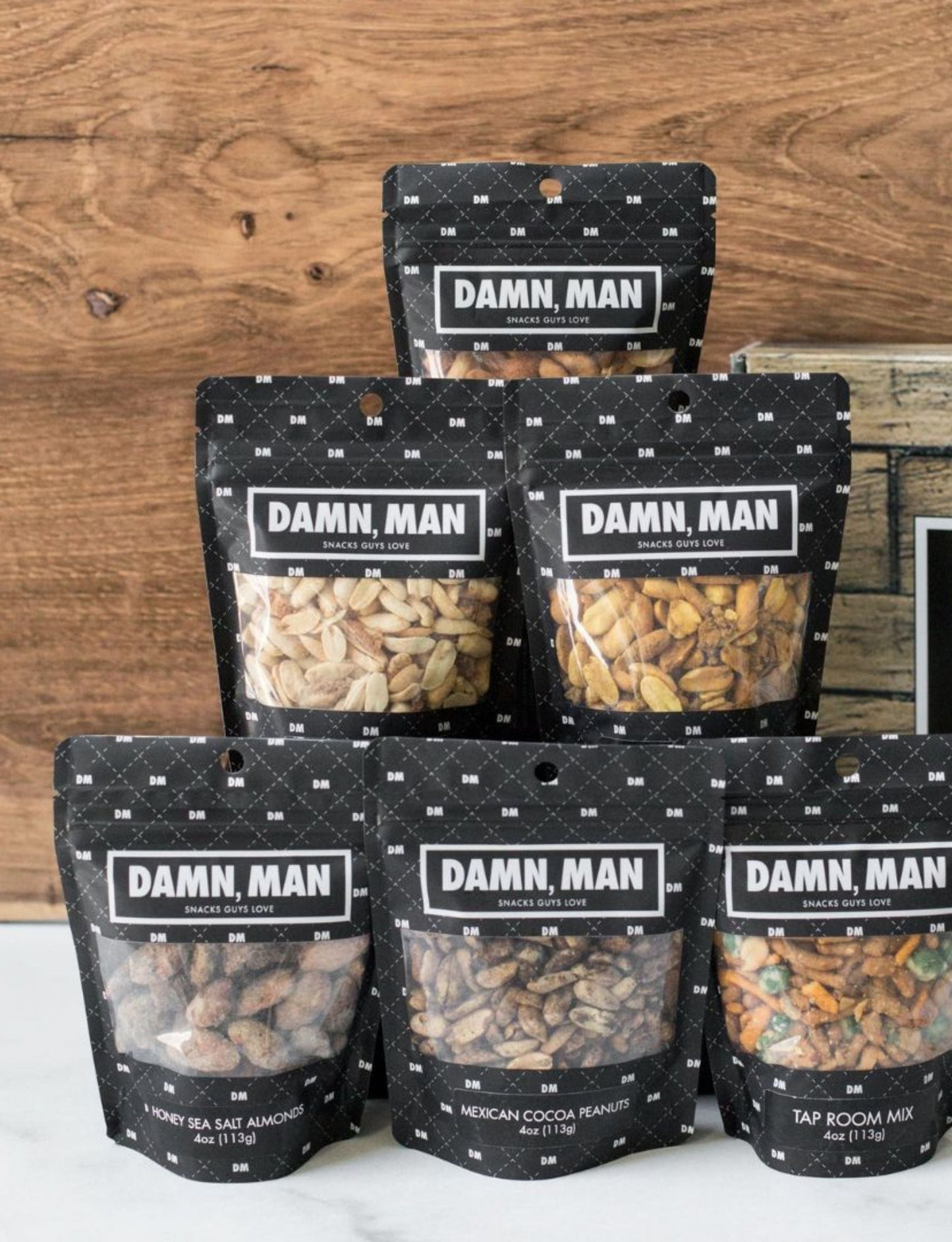 Gourmet Manly Nut Gift Box for Men - 6 Unique Handcrafted Snacks, Gift
