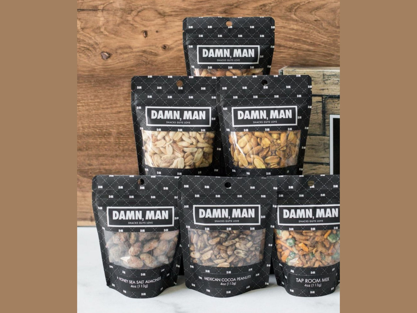 Gourmet Manly Nut Gift Box - 6 Handcrafted Snacks for Distinguished Men