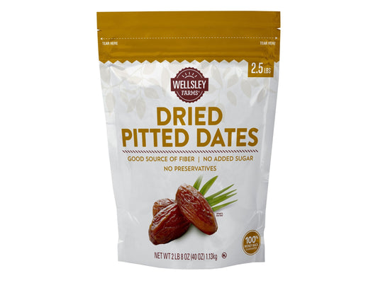 Wellsley Farms Dried Pitted Dates, Snacks, 2.5 lb.