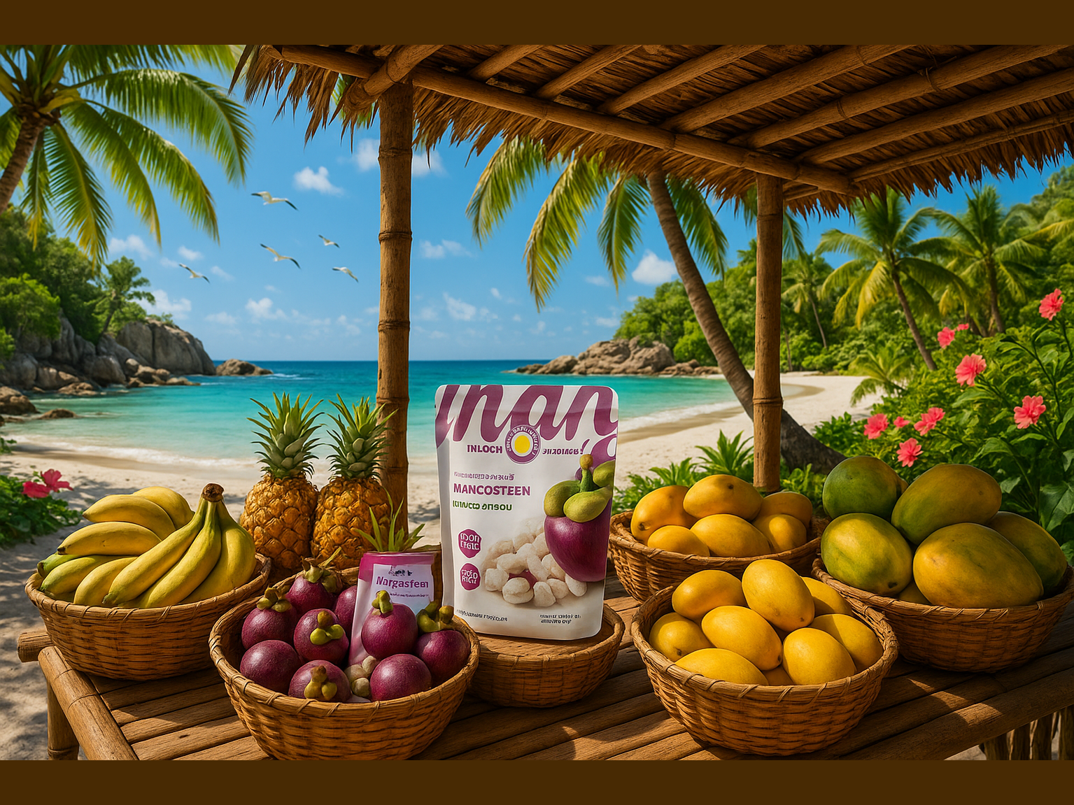 Breathtaking tropical paradise market