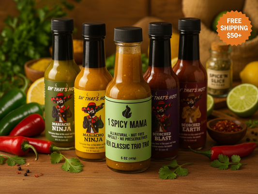 Hot Sauce Classic Trio Plus – 5 Bottle Premium Variety Gift Set – Spice n Slice Market