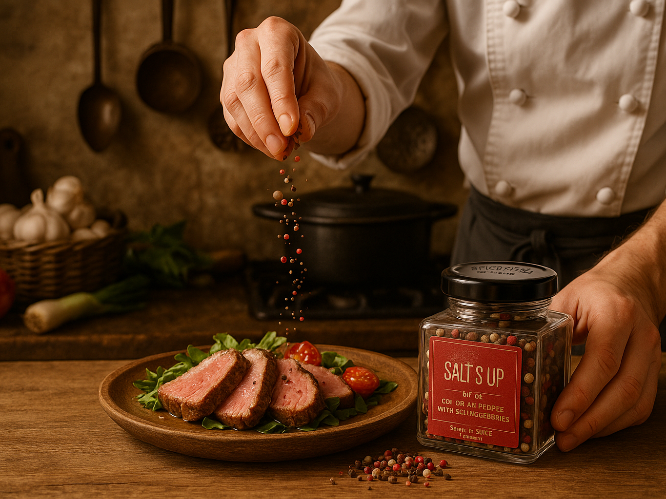 Chef Seasoning Scene