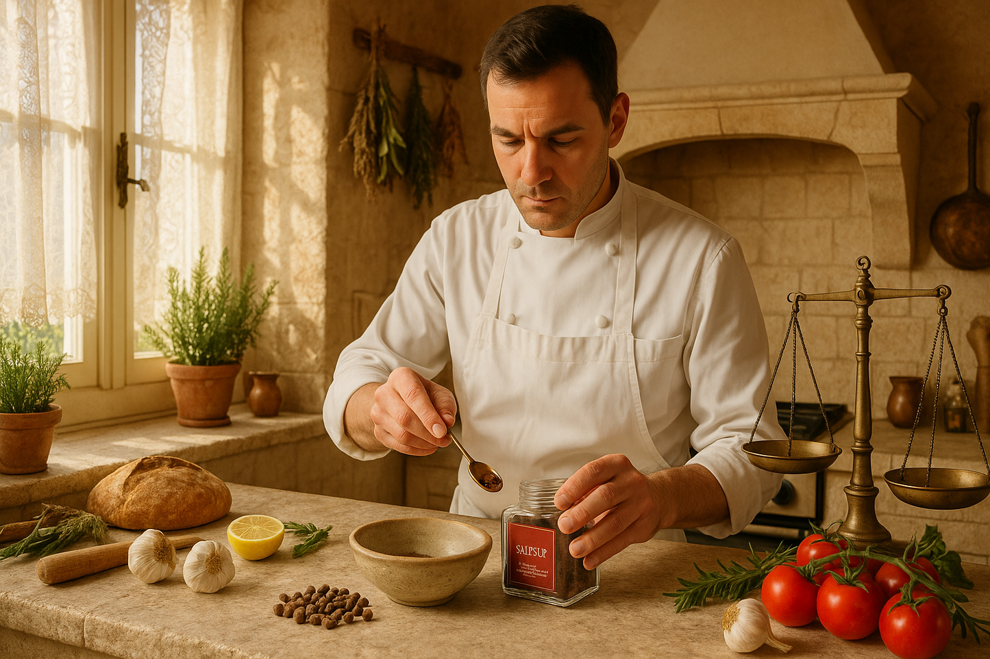 Chef with Jamaican Piment Pepper