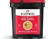 ReadyWise emergency food supply prepper pack bucket with red and black container