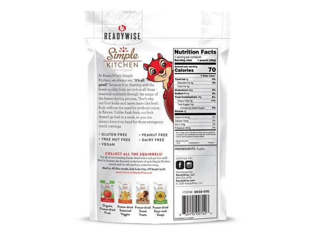 6 Pack Freeze Dried Sweet Apples - Healthy Camping Snacks