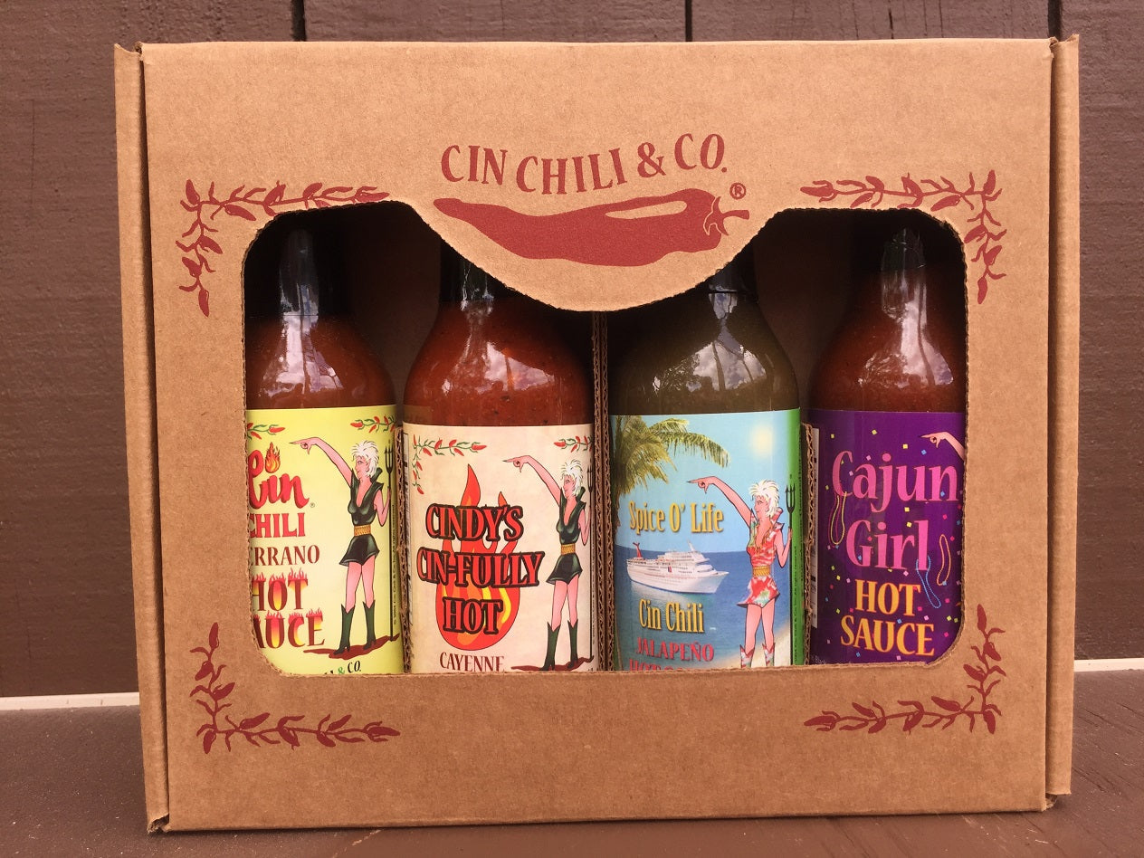 Hot Sauce Gift Box 4 Pack Mild - Perfect Beginner Collection & Family Gift Set