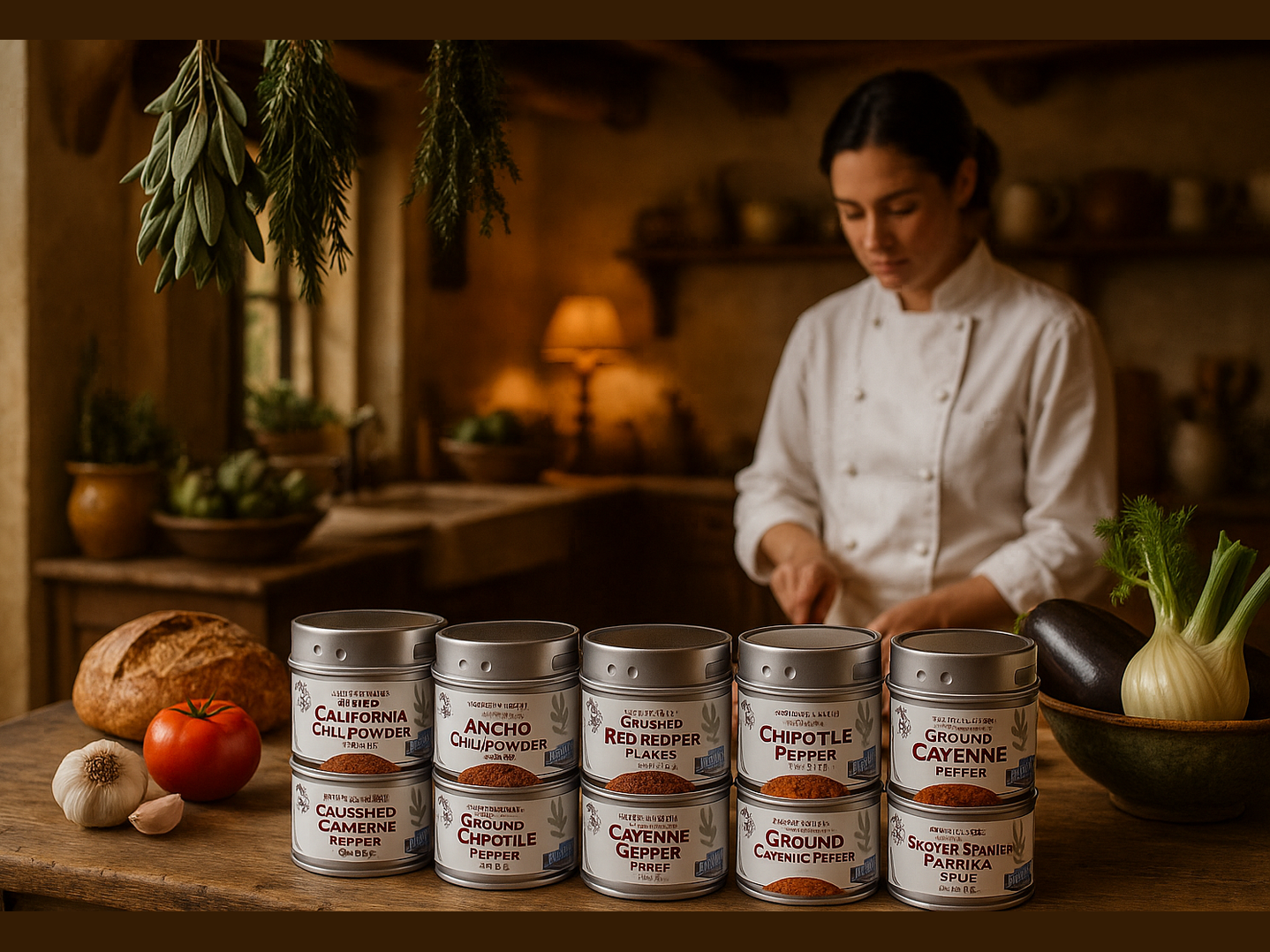 Farmhouse Kitchen with Female Chef