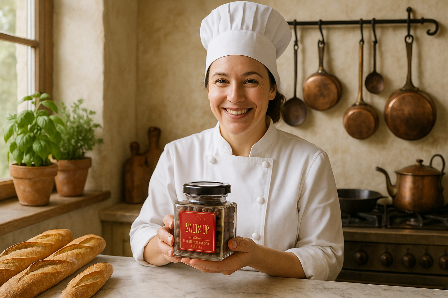 Female Chef in French Kitchen