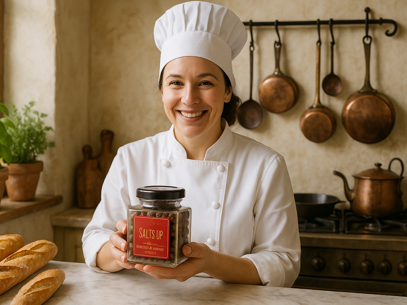 Female Chef in French Kitchen