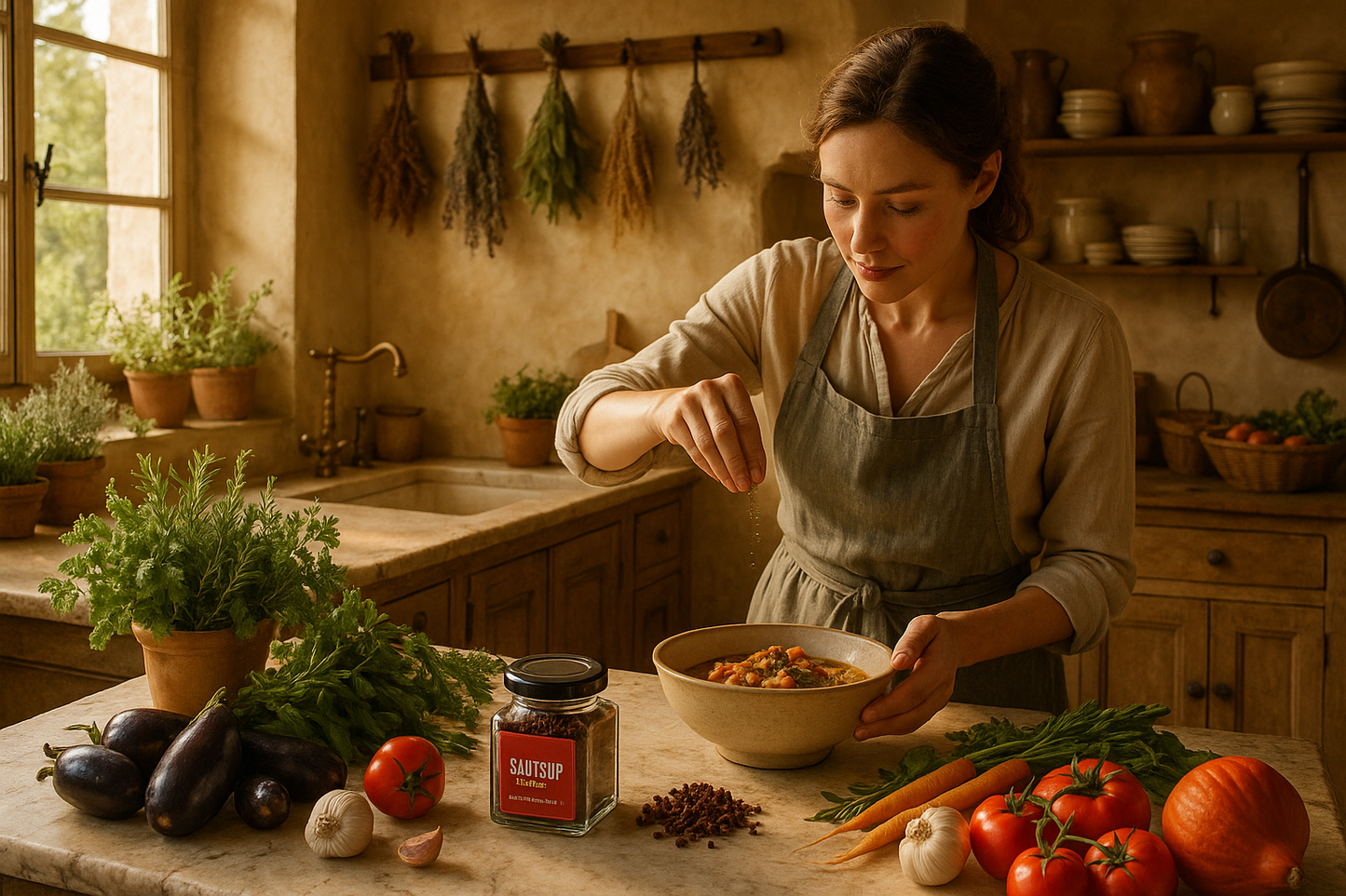 Female Chef Seasoning with Andaliman