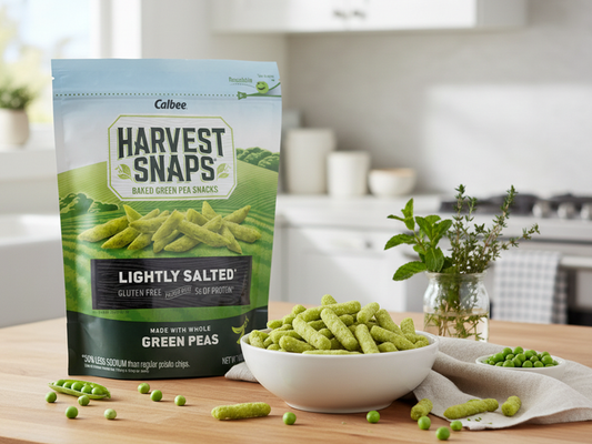 Calbee Harvest Snaps Lightly Salted Green Pea Crisps, 14 oz.