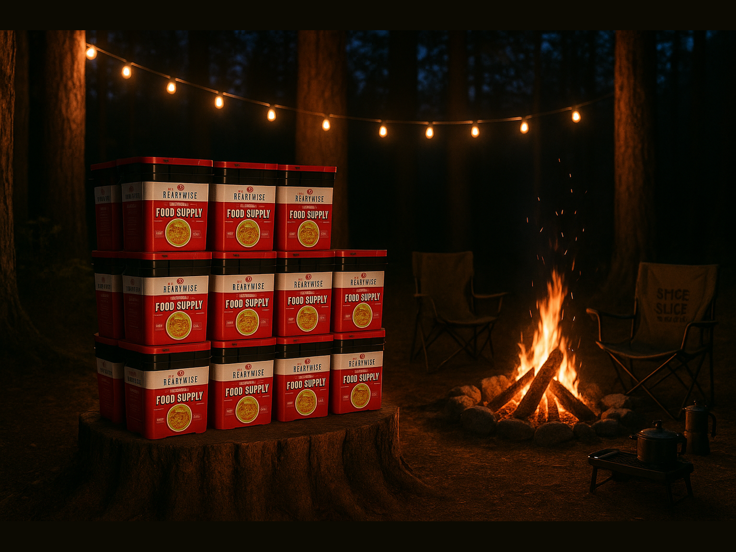 Forest Camping at Dusk