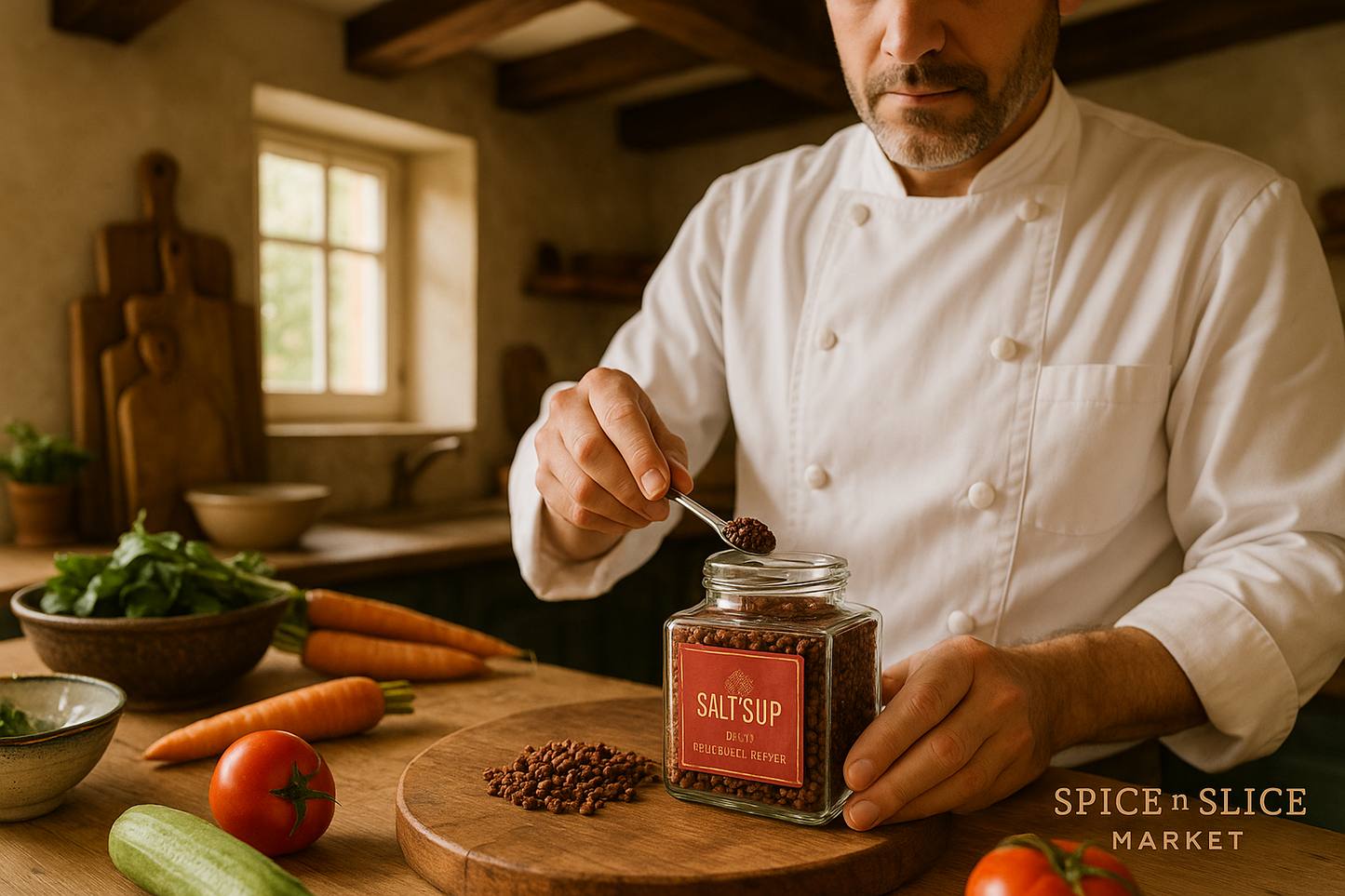 French Farmhouse Kitchen with Chef Scene 2