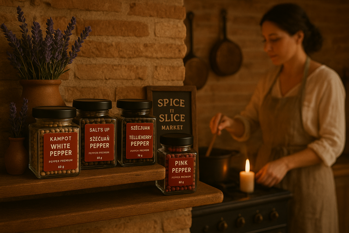 French Farmhouse Kitchen with Female Chef
