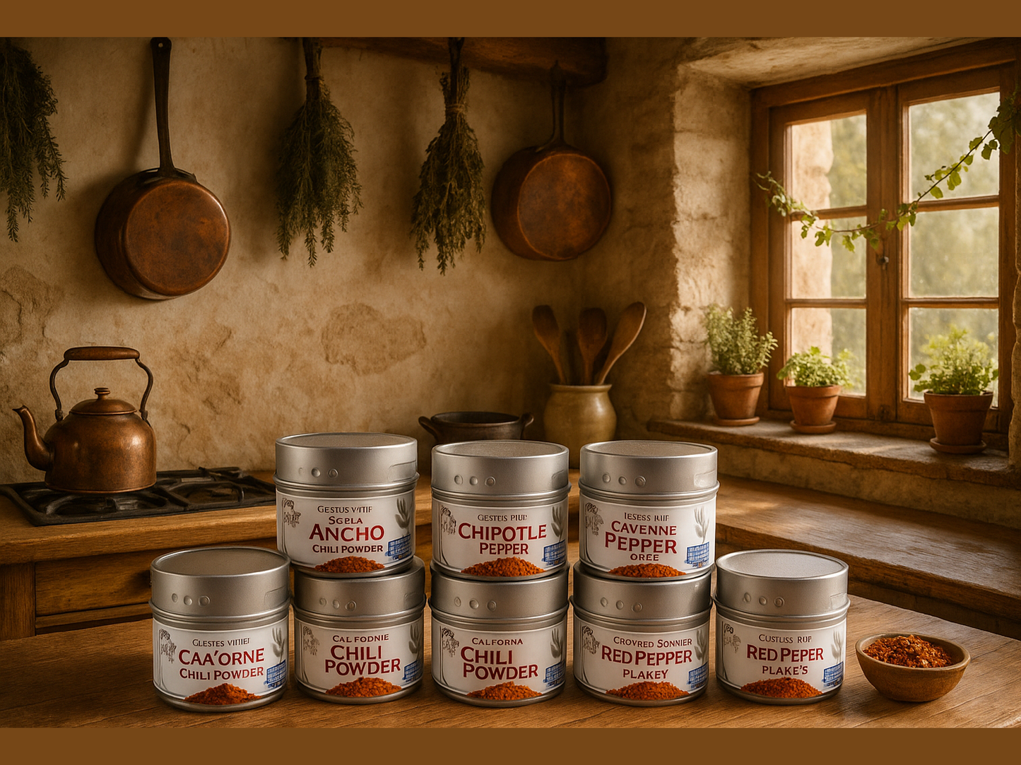 French Farmhouse Kitchen with Spices