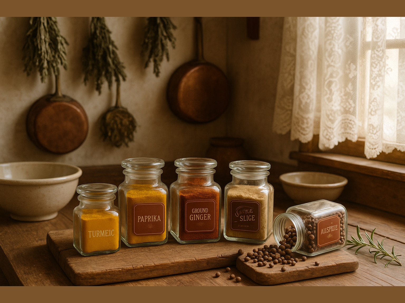 French Farmhouse Kitchen with Spices