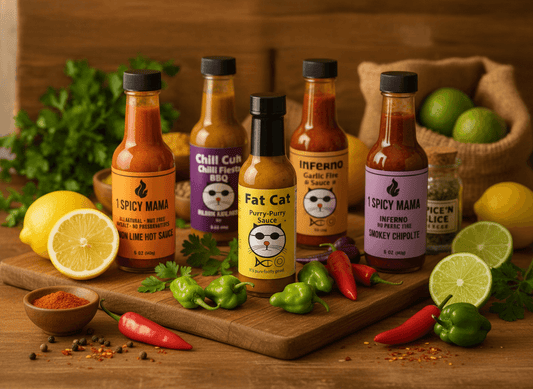 ALT A - Ultimate Heat Collection (5 Bottles) featuring a variety of flavorful sauces and fresh ingredients.