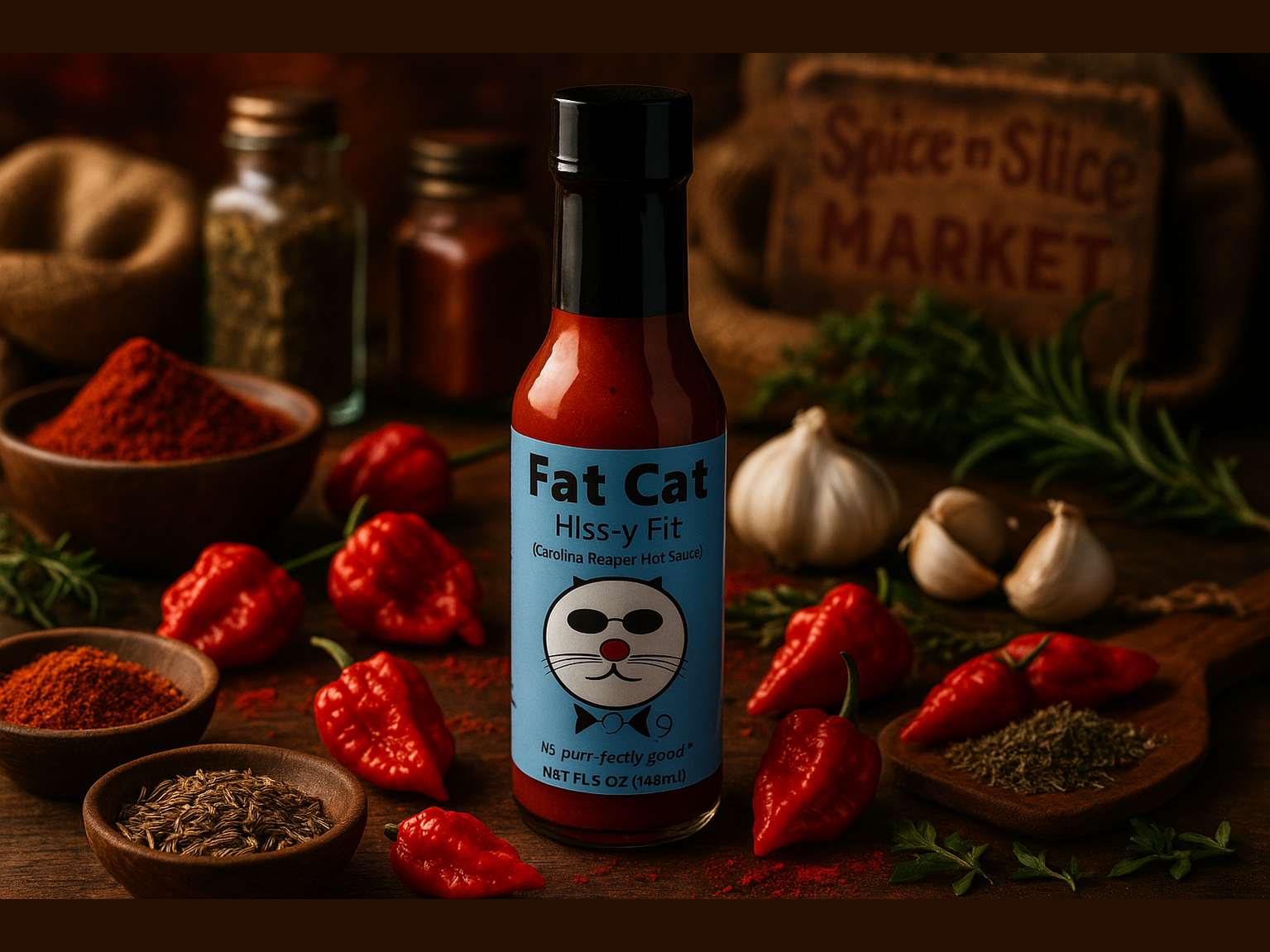 Hiss-y Fit Carolina Reaper in market setting