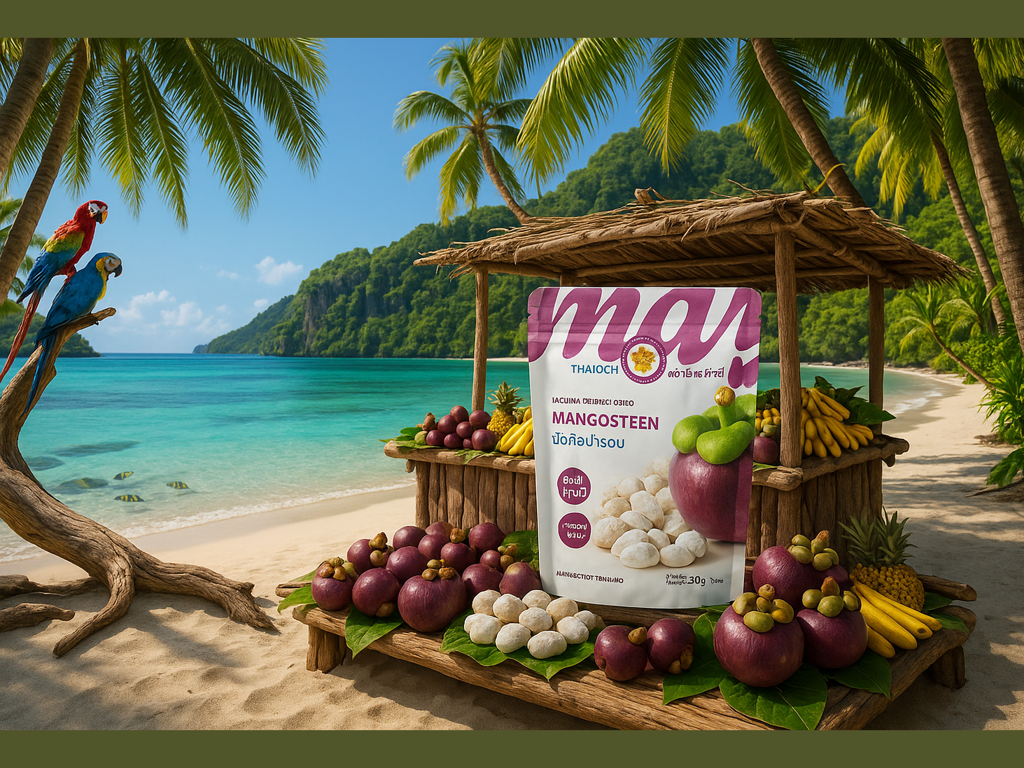 Idyllic crescent beach paradise