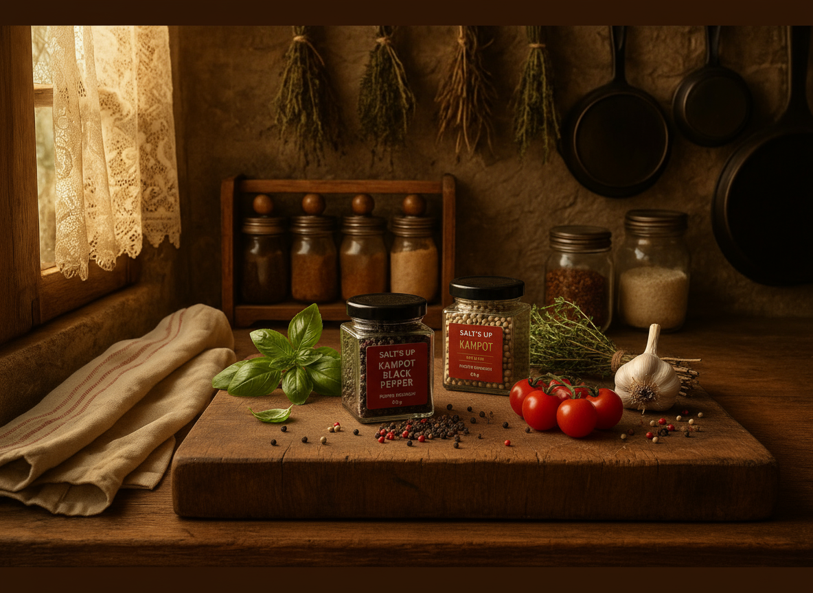 Premium Kampot Pepper Trio Wholesale — Complete 3kg Collection | PGI Black, Red & White