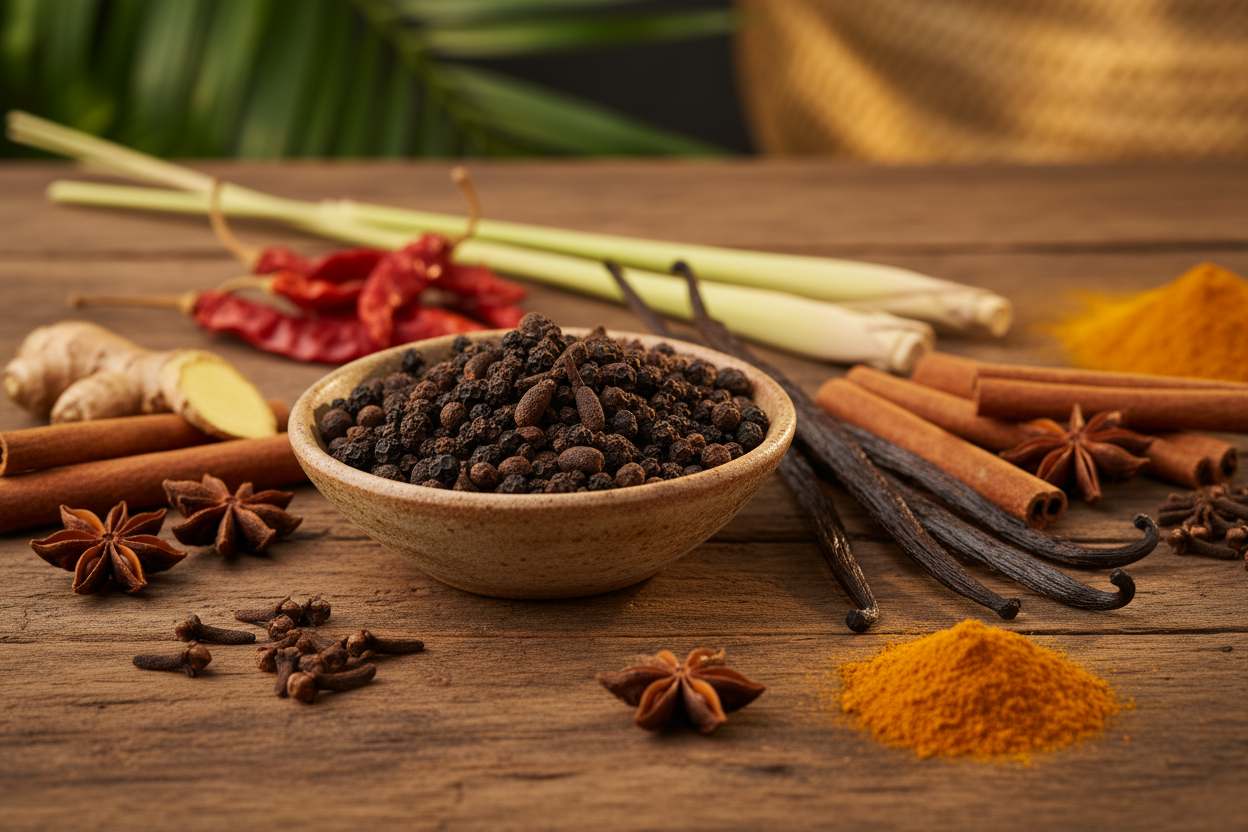 Voatsiperifery pepper with Madagascar spices