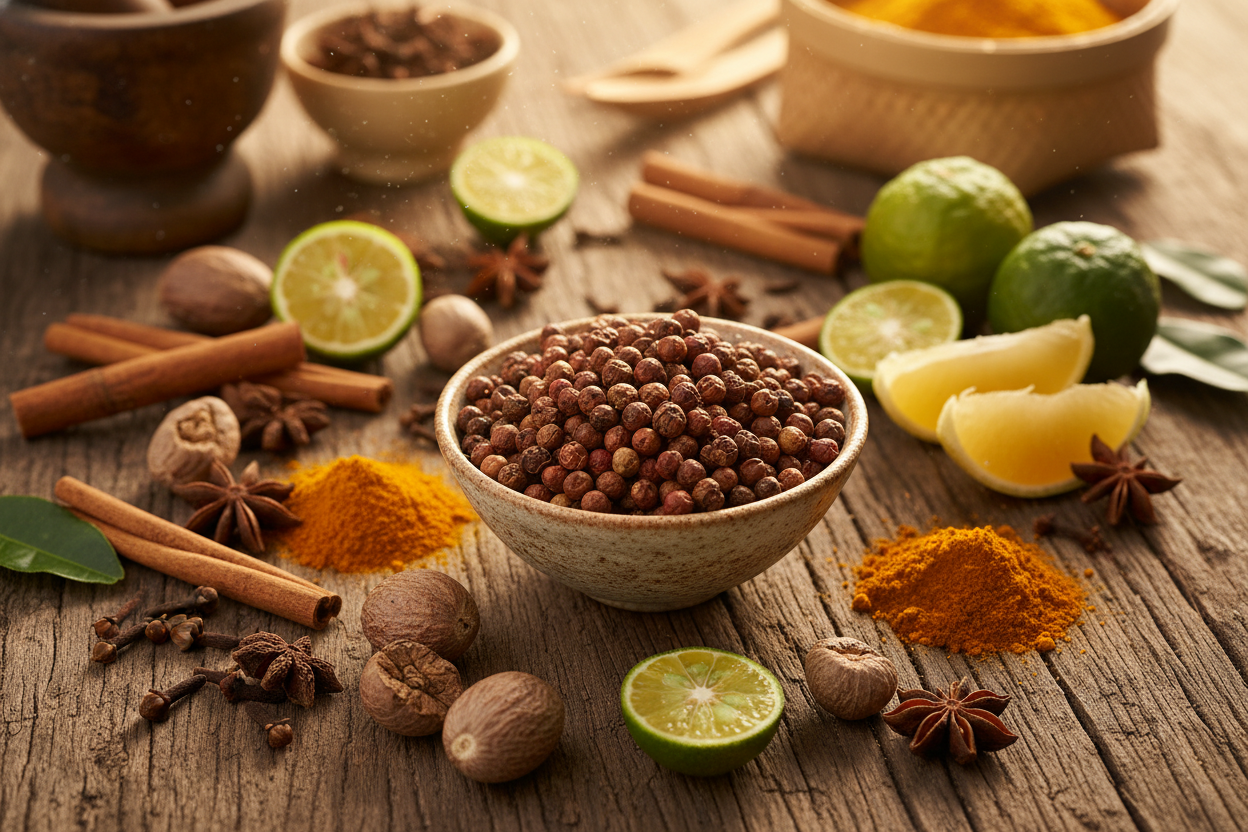 Andaliman pepper with Indonesian spices