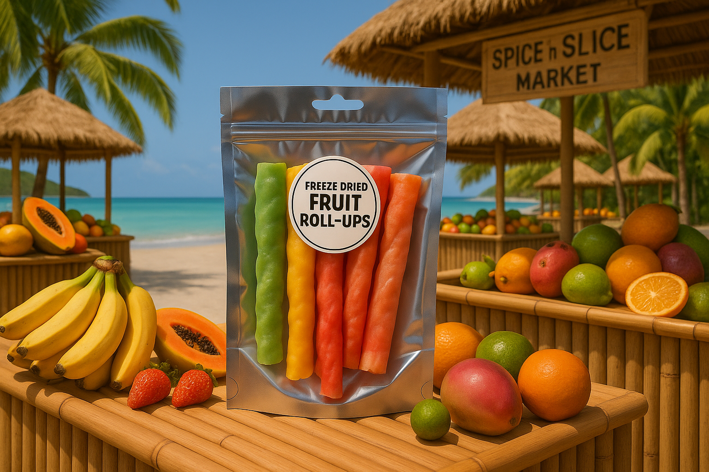 Original Product in Tropical Beach Market with Very Discreet Branding