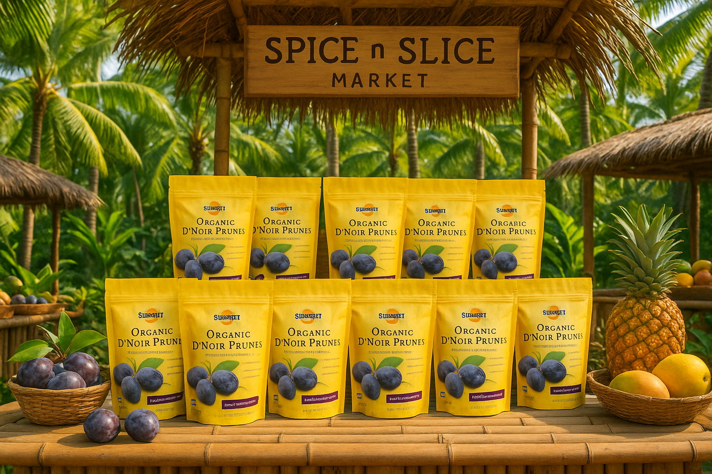 Tropical Market Sunsweet Prunes Display