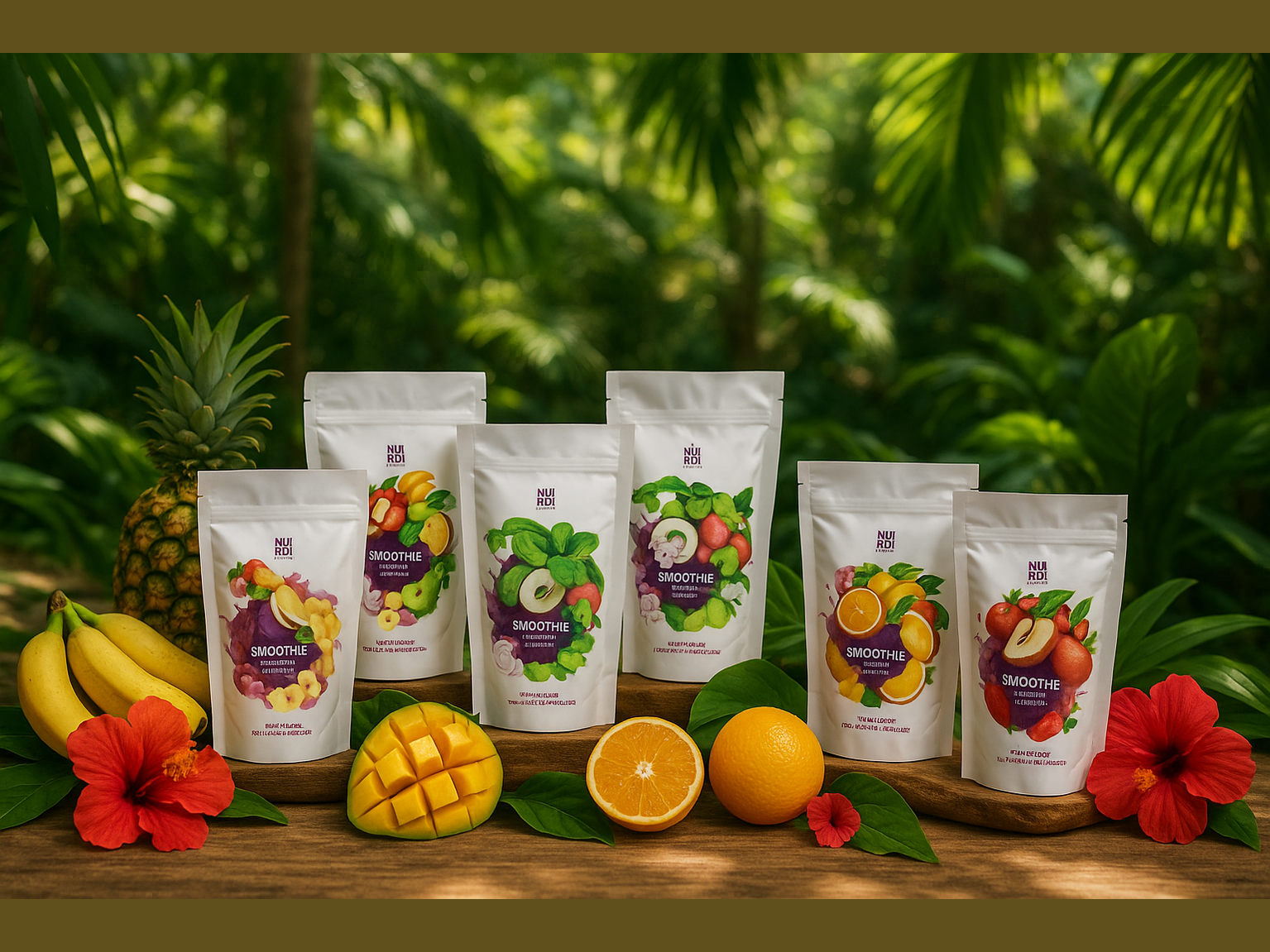 Smoothie Mix in Tropical Jungle Setting