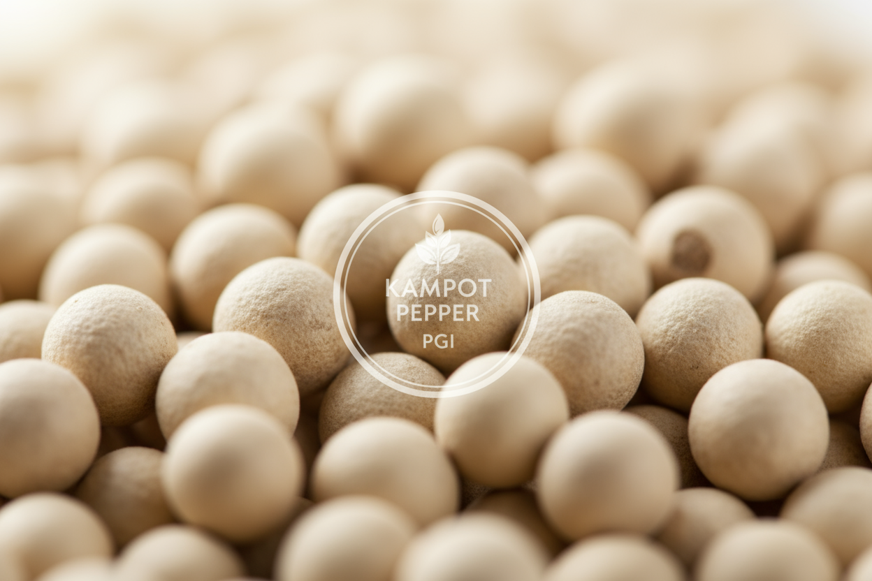 Kampot White Pepper — Bulk 1000g (Wholesale)