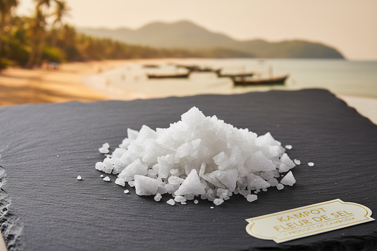 Premium product shot with coastal background