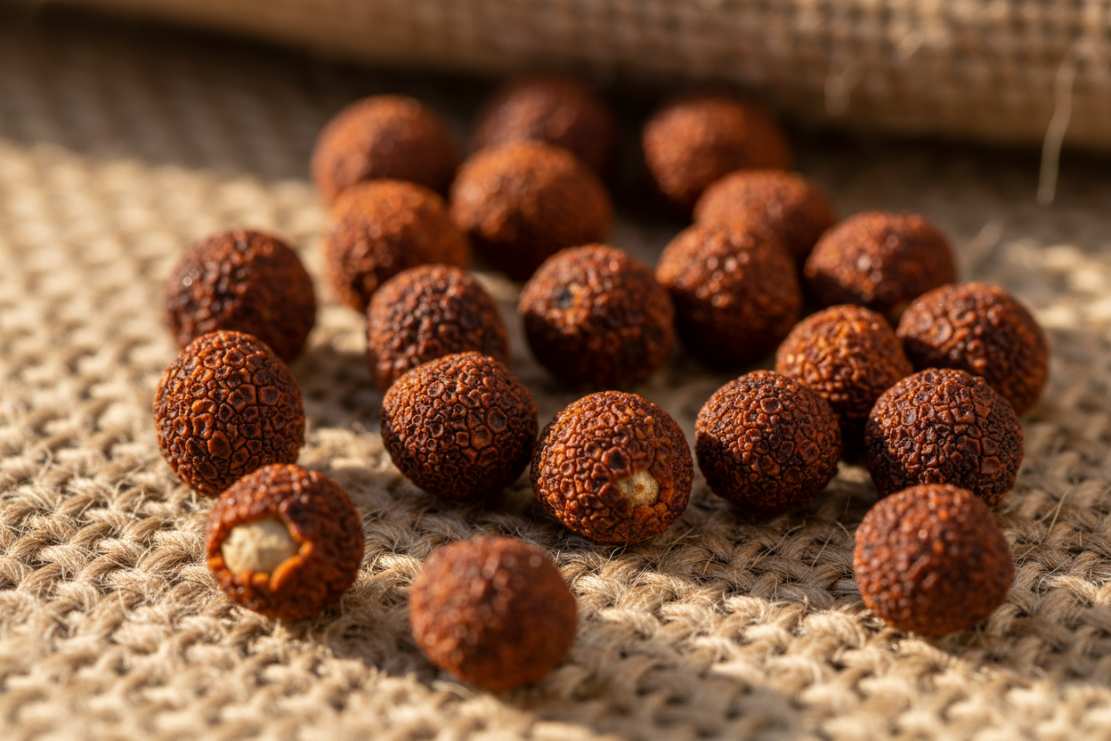 Close-up macro of Melegueta pepper grains