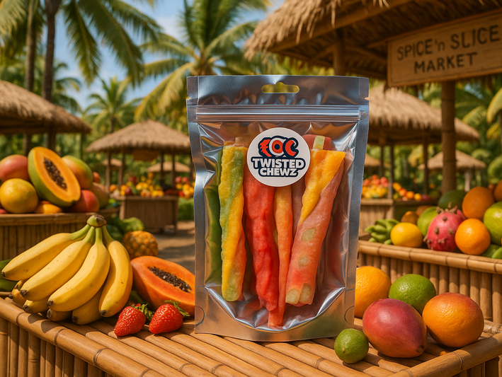 Tropical Market Fruit Roll-Ups Display