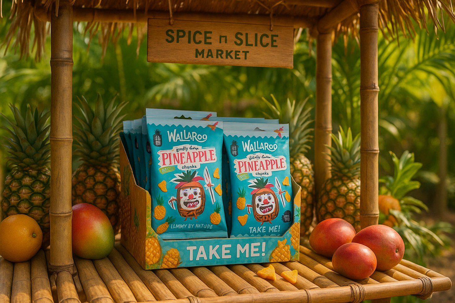 Tropical Market Pineapple Display