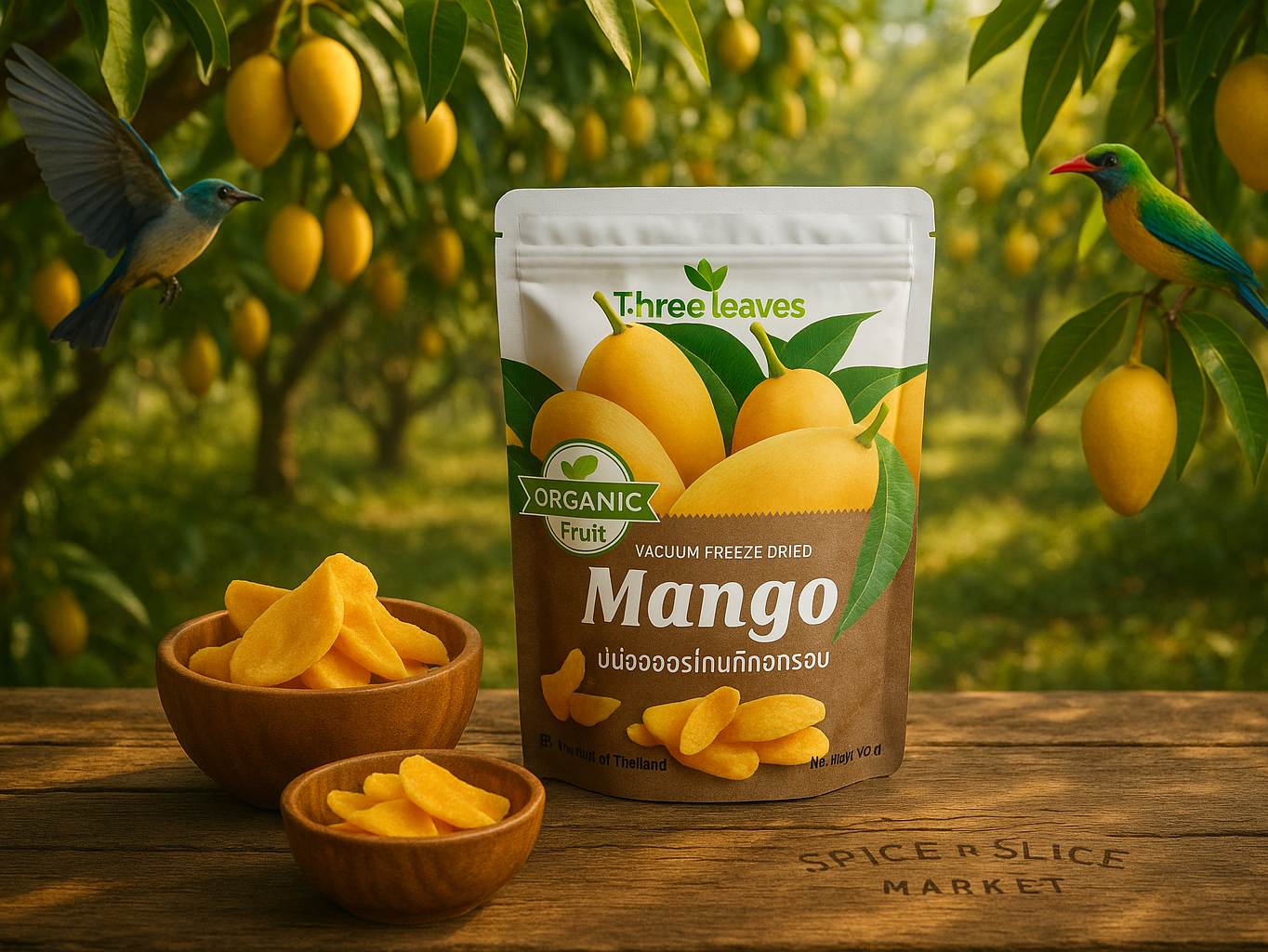Beautiful Natural Tropical Mango Plantation with Original Product