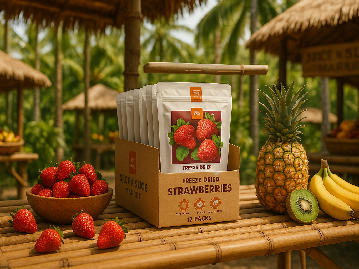Tropical Market Strawberry Snack Box