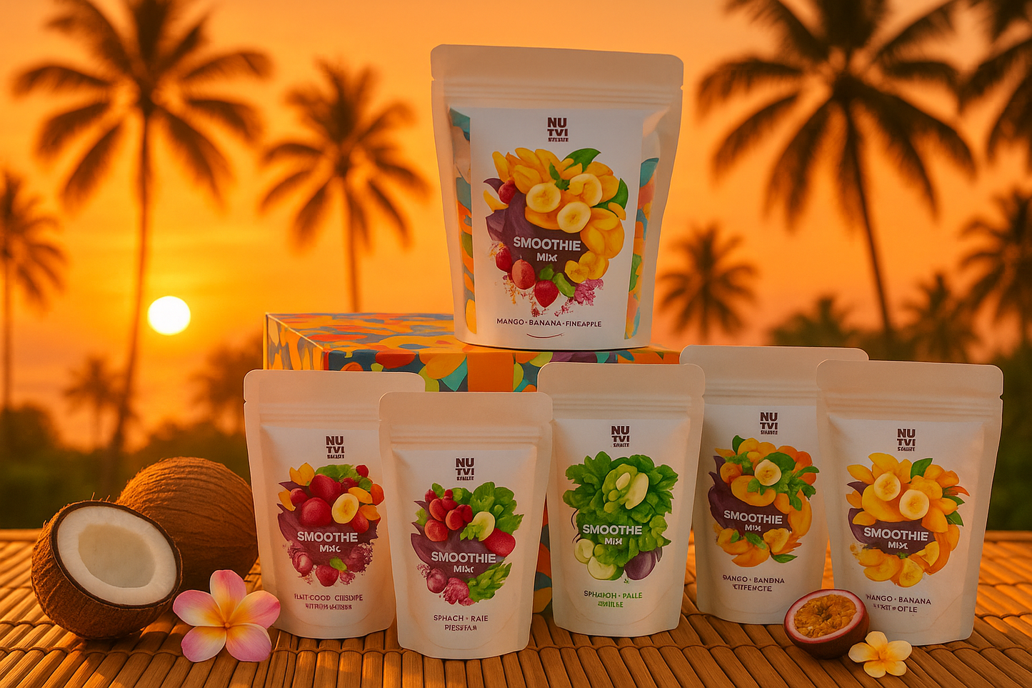 Smoothie Mix Tropical Sunset Scene