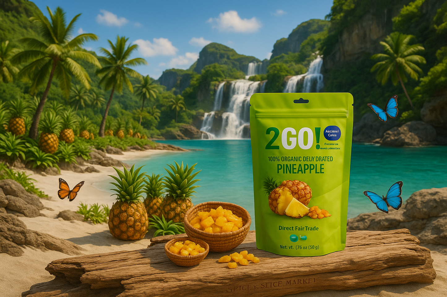 Spectacular Tropical Pineapple Paradise with Original Product and Extremely Subtle Branding
