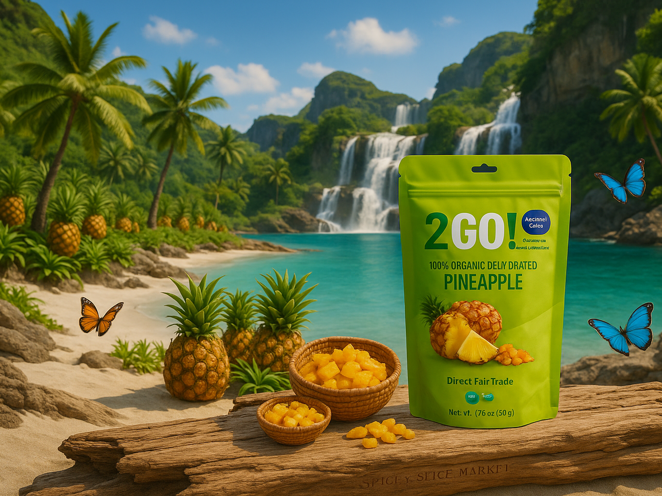 Spectacular Tropical Pineapple Paradise with Original Product and Extremely Subtle Branding