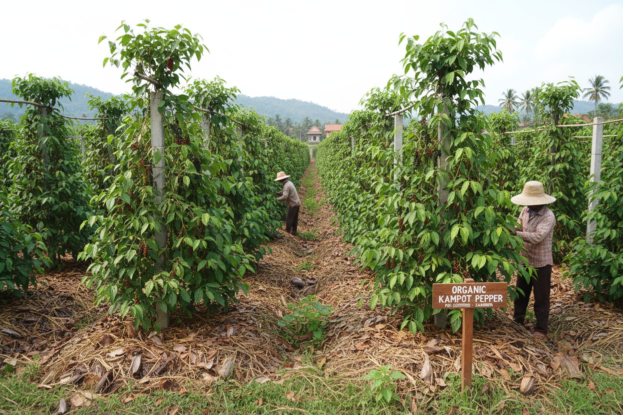 Premium Kampot Black Pepper — Wholesale Bulk 1kg-10kg | PGI Certified Organic