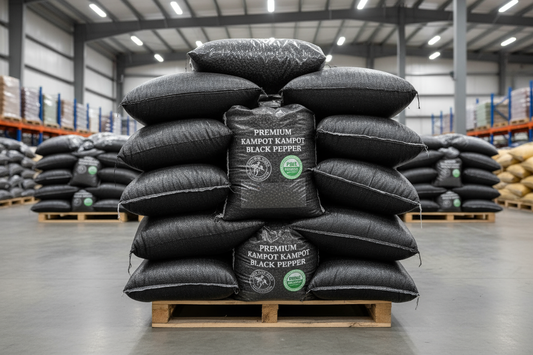 Premium Kampot Black Pepper — Wholesale Bulk 1kg-10kg | PGI Certified Organic