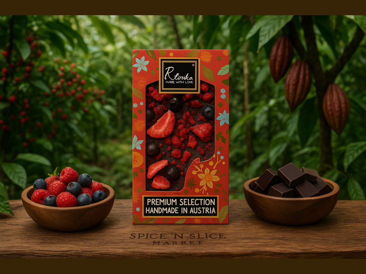 Beautiful Natural Tropical Berry Plantation with Original Product