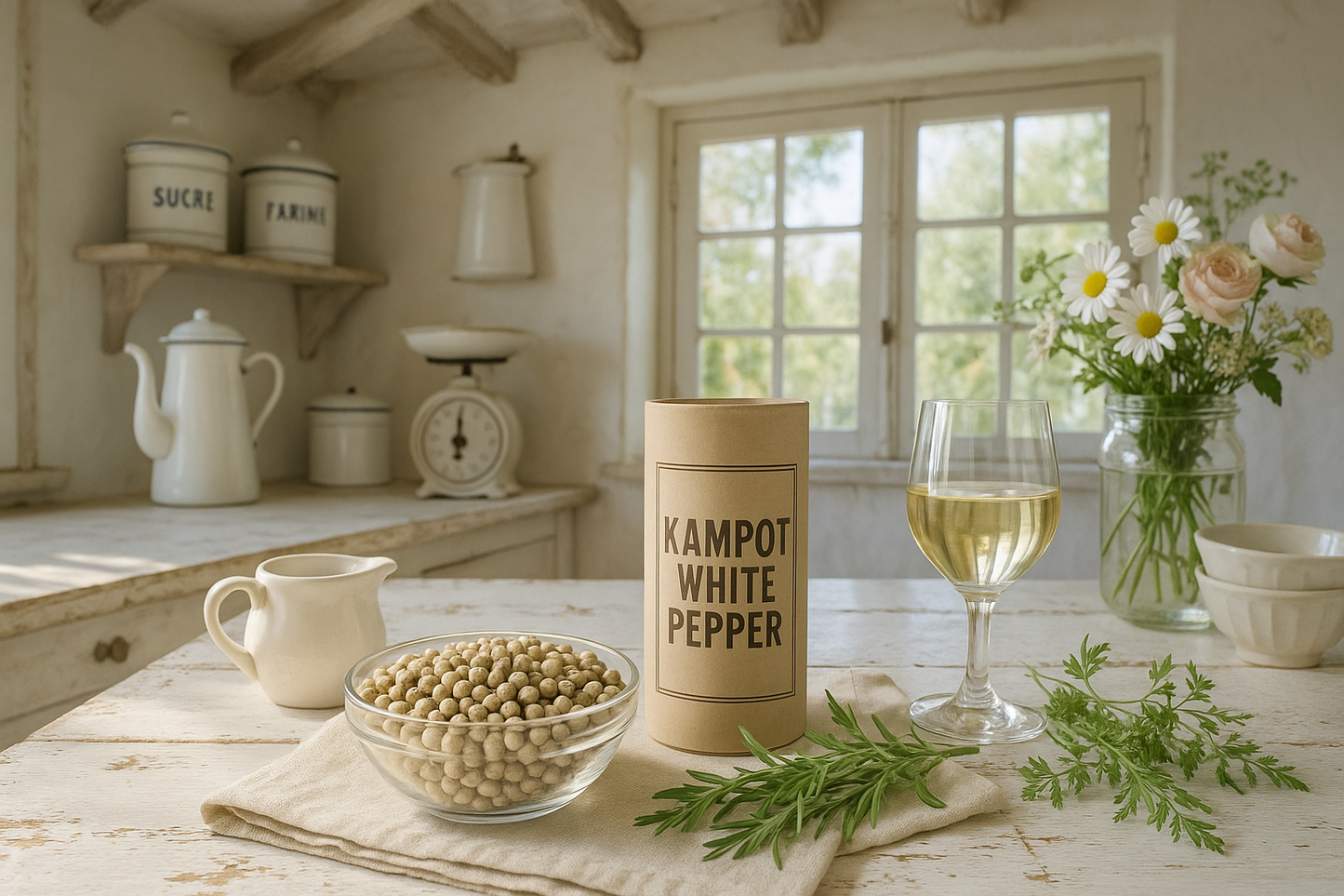 KAMPOT WHITE Pepper French Farmhouse Kitchen 1