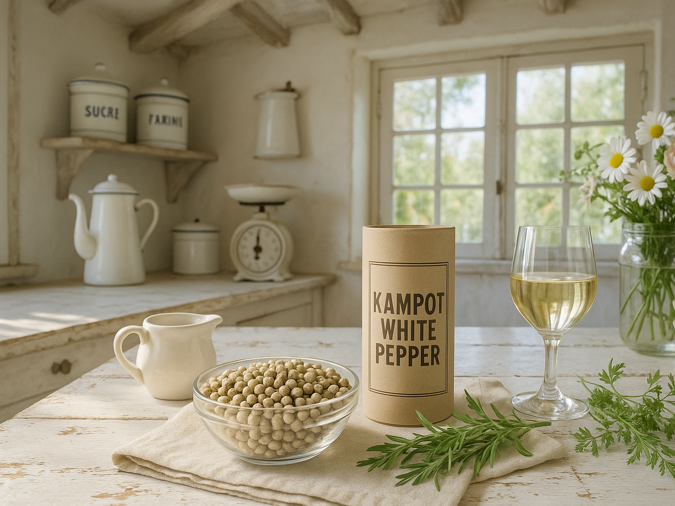 KAMPOT WHITE Pepper French Farmhouse Kitchen 1